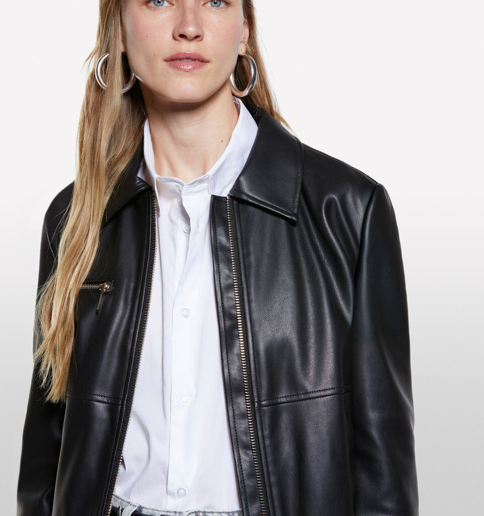 Veste courte noire - vestes et blousons pour femme - Noir | Sisley image number 4